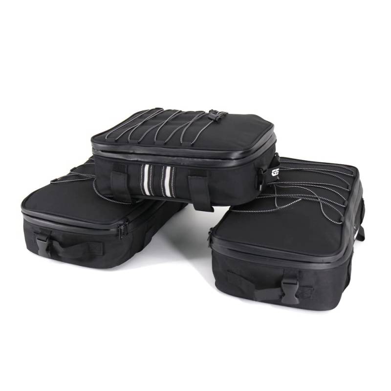 Aufbewahrungstasche hinten für G310GS G650GS F650 F700 F750 F800 F850 GS F900R F900XR Motorrad Abenteuer Touring Fahrrad Hecktasche Gepäcktasche Sattel Seitentaschen (obere Tasche + Seitentaschen) von YINGD