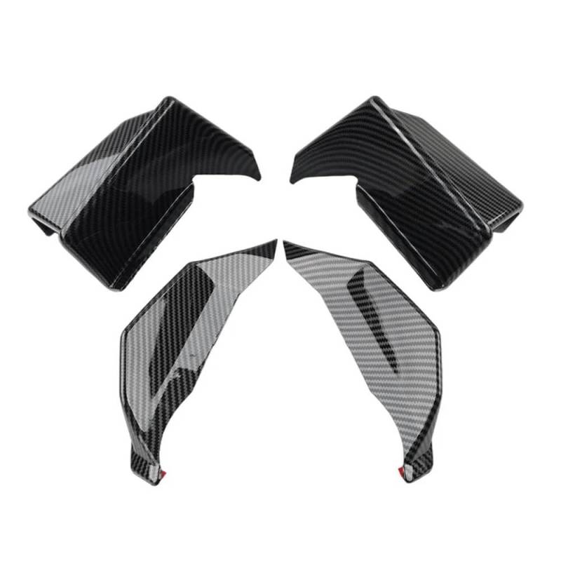 Für ADV160 2022 2023 2024 4Pcs Motorrad Vorderseite Winglet Spoiler Abdeckung Verkleidung Matt Schwarz/Carbon Faser(Carbon Fiber Black) von YINZO