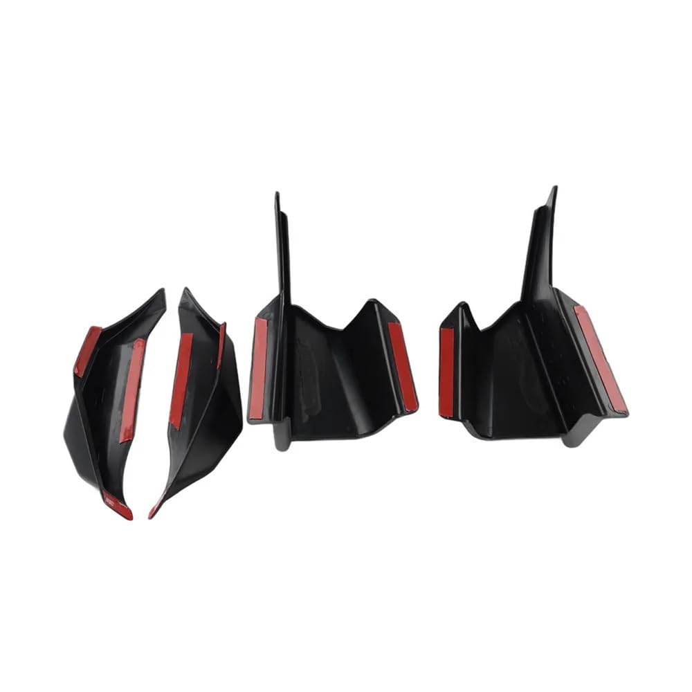 Für ADV160 2022 2023 2024 4Pcs Motorrad Vorderseite Winglet Spoiler Abdeckung Verkleidung Matt Schwarz/Carbon Faser(Matte Black) von YINZO