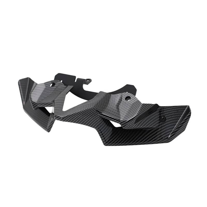 Für Z 900 Naked Front Spoiler Winglet Aerodynamische Flügel Kit Spoiler Für Z900 2020 2021 2022 2023 Motorrad(Carbon Fiber Look) von YINZO