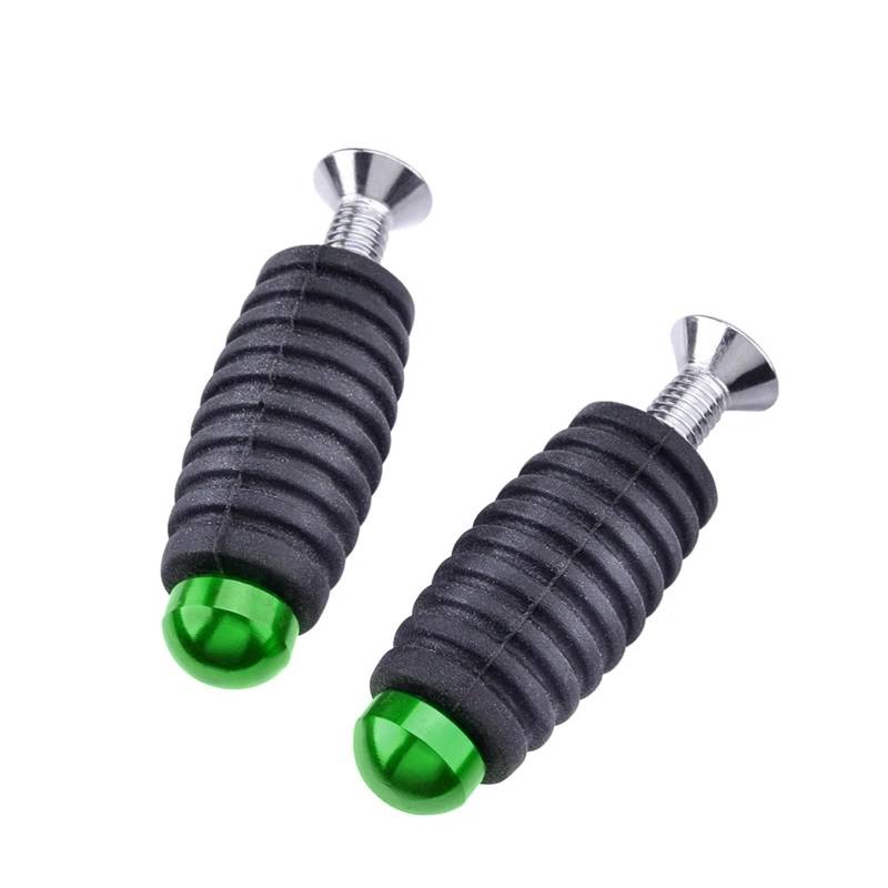 Fußrasten Motorrad Für YZF R1 R6 R3 R25 MT-03 MT07 MT09 MT10 FZ07 FZ09 FZ1 6mm CNC Motorrad Fußstütze Schalthebel Fuß Peg Pedal(Green) von YINZO
