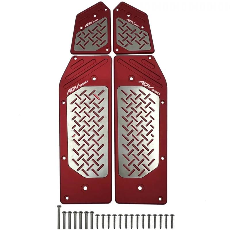 Fußstütze Fußpolster Für ADV350 Für ADV 350 Für Adv-350 2022-2024 Motorradzubehör Rollerpedale Fußrastenstufe(Red1) von YINZO