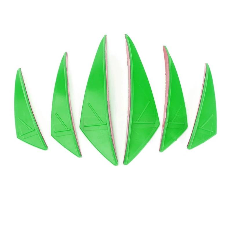 Motorcycle Side Panel Wing Deflectors Für Universal Motorrad Front Winglet Verkleidung Seitenflügel Windschutzscheibe Air Deflektor Aerodynamische Flügel Kit Spoiler(Green) von YINZO
