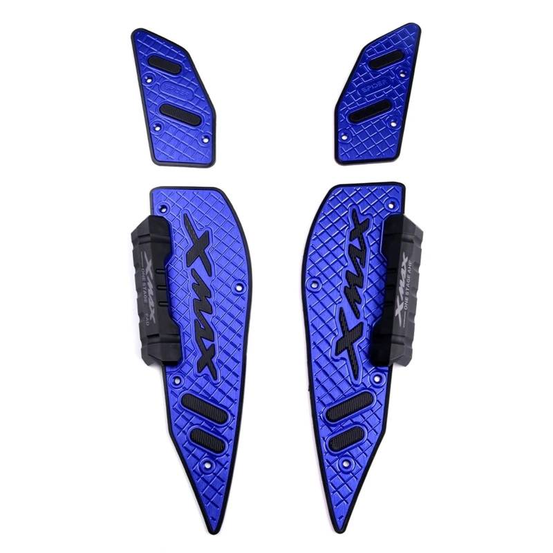 Motorrad-pedale Für XMAX 300 2020-2023 Motorrad-Fußpolster Vorder- Und Hinterrad-Pegs-Platte Aluminiumlegierungspedal Modifizierte Rutschfeste Fußstütze(Blue) von YINZO