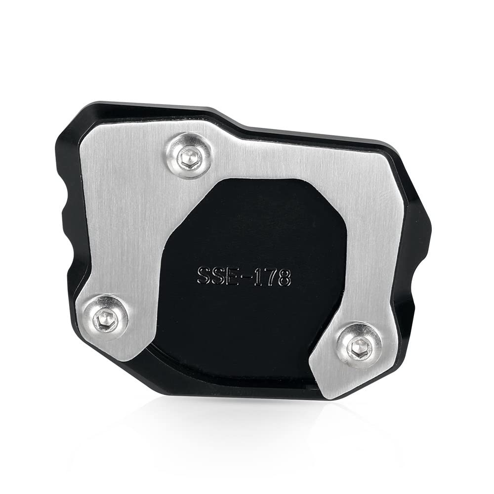Seitenständerpolster Motorrad F700 GS Fuß Seite Stehen Vergrößerungs Platte Ständer Vergrößern Erweiterung Für B&MW F700GS F 700GS F 700 GS 2012-2021 Teile(Black 4) von YINZO