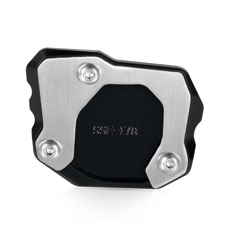 Seitenständerpolster Motorrad F700 GS Fuß Seite Stehen Vergrößerungs Platte Ständer Vergrößern Erweiterung Für B&MW F700GS F 700GS F 700 GS 2012-2021 Teile(Black 4) von YINZO