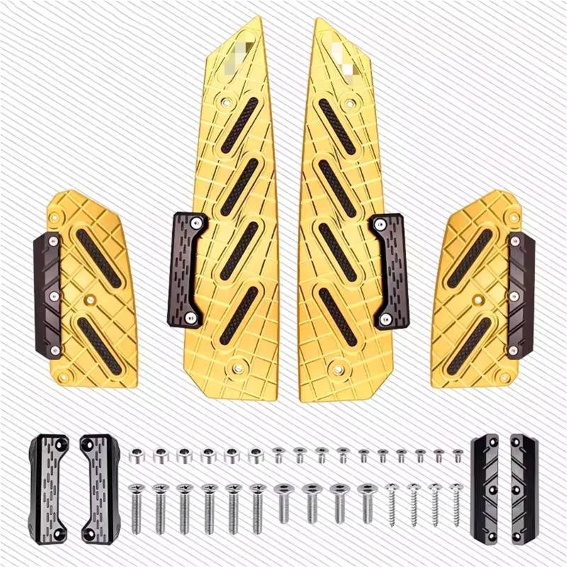 Trittbrett Schritt Für Forza350 Für NSS350 Motorrad Zubehör Footpad Für 350 NSS Anti Slip Verdickt Fuß Pedale Motorradpedale(Gold1) von YINZO