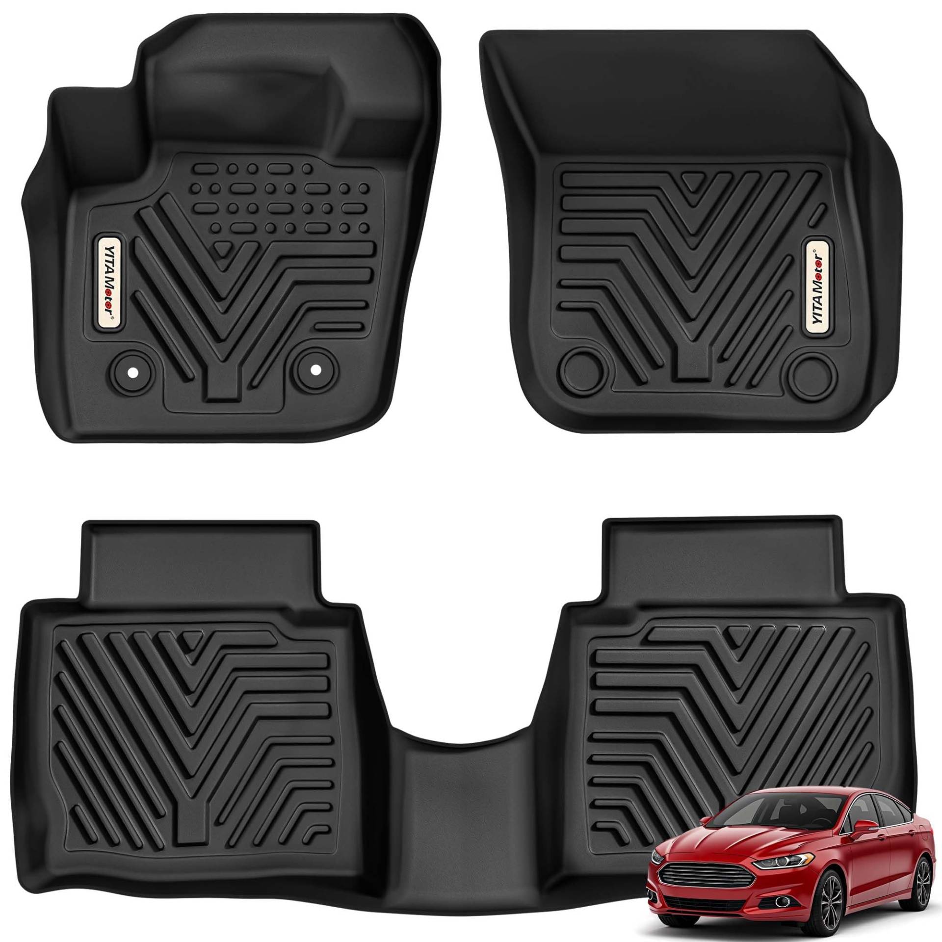 Yitamotor Fußmatten kompatibel für 2013–2016 Ford Fusion Energi/Titanium/Lincoln MKZ, inkl. 1. Vorder- und 2. Allwetter-Schutz Bodeneinsätze. Yitamotor Fußmatten kompatibel für 2013–2016 Ford Fusion Energi/Titanium/Lincoln MKZ, inkl. 1. Vorder- und 2. Allwetter-Schutz Bodeneinsätze. von YITAMOTOR