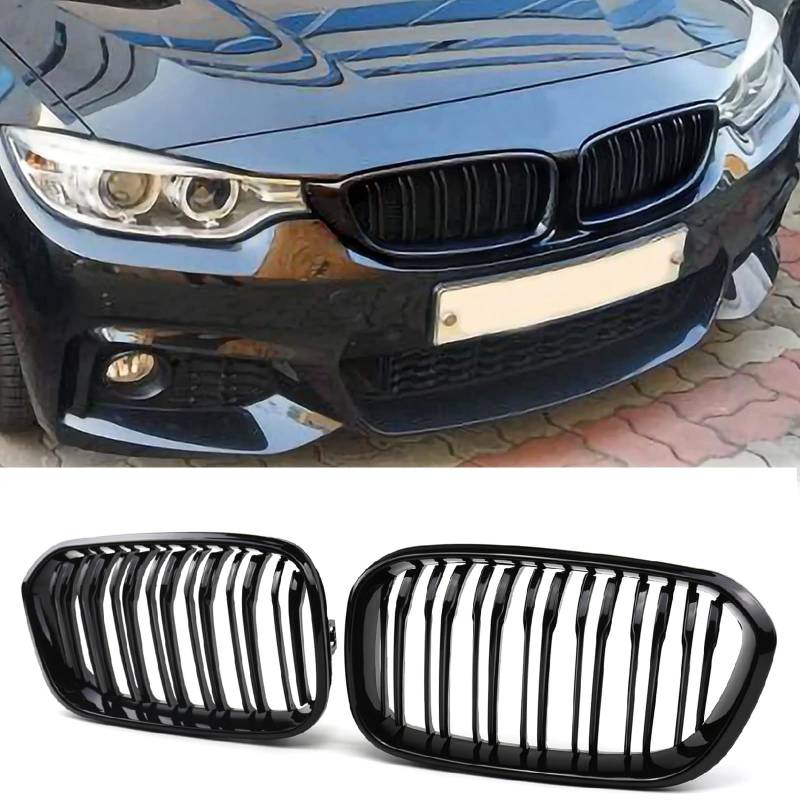 YIUBCZOQI F20 F21 Kühlergrill Passend für BMW 1er F20 F21 120i 118i 125i Nieren Schwarz 1er Kühlergrill Doppelsteg F20 F21 kühlergrill schwarz 2015 2016 2017 2018 2019 von YIUBCZOQI