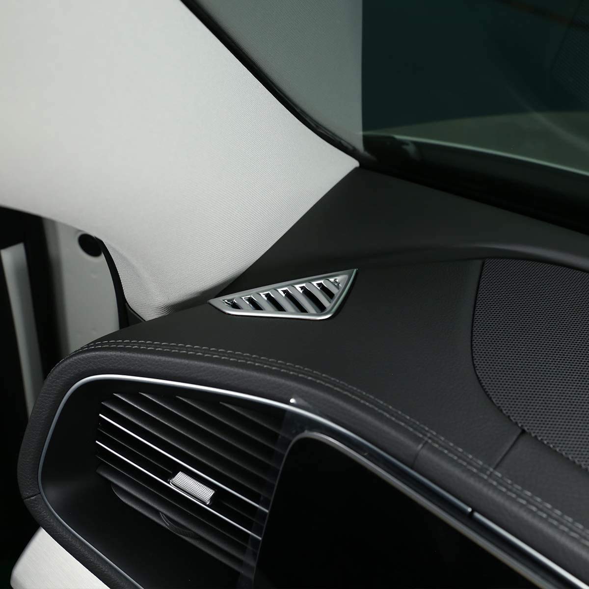 ABS Chrom Auto Armaturenbrett Luftauslass Entlüftungsrahmen Trim 2 Stück für Benz GLE GLS W167 X167 2019 2020 Autozubehör (Silber) von YIWANG