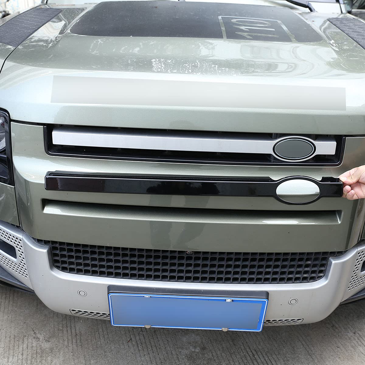 ABS schwarz für LR Defender 110 2020 2021 Auto Frontgrill Verkleidung Zubehör ABS schwarz für LR Defender 110 2020 2021 Auto Frontgrill Verkleidung Zubehör von YIWANG