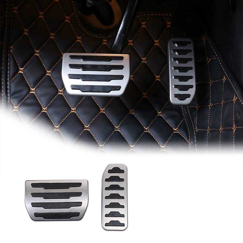 CYSJ Aluminiumlegierung-Abdeckung für Gasbremse, 2 Stück, für Discovery Sport 2015–2019, für Rangerover Evoque 2012–2019, für XE F-Pace X761Auto-Zubehör von YIWANG