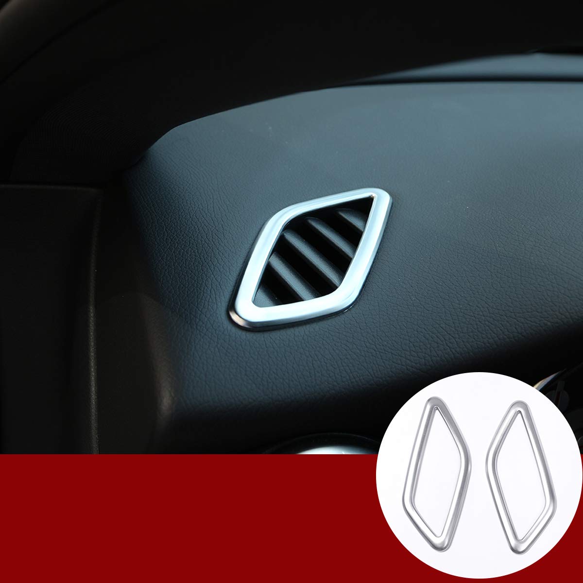 YIWANG ABS Chrom Armaturenbrett Klimaanlage Entlüftung Innenraum Zubehör für Benz CLA GLA A Klasse W117 C117 W176 A180 X156 von YIWANG