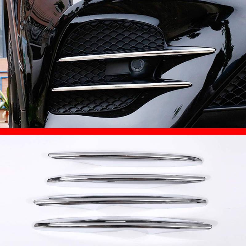 YIWANG ABS Chrom Auto Lufteinlass Gitter Streifen Trim 4 Stück für Benz GLC Klasse X253 2017–2019 Zubehör von YIWANG