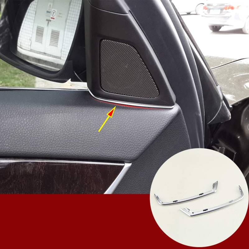 YIWANG ABS Chrom Autotür Lautsprecher Dekoration Streifen Trim 2 Stück für 5er Serie F10 F11 2011-2017 Zubehör (2011-2013) von YIWANG