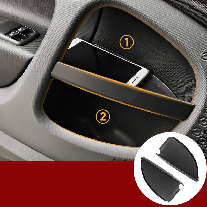 YIWANG Aufbewahrungsbox für Autotürgriff, ABS-Kunststoff, Behälter, Handschuh, Auto-Organizer für Benz Smart 453 Fortwo 2015–2019 von YIWANG