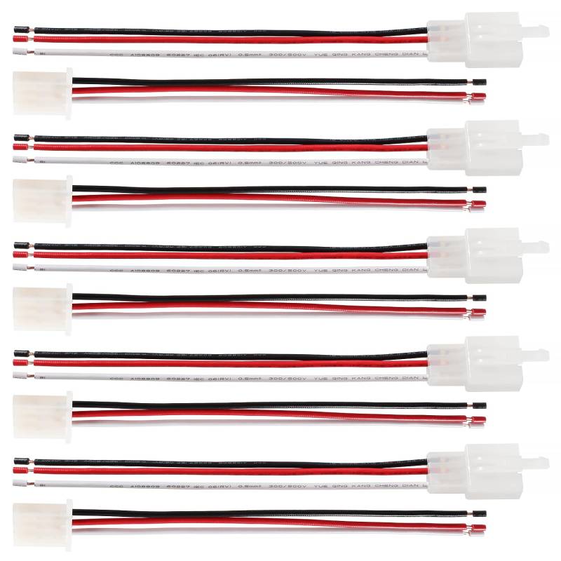 YIXISI 5 Paar 2.8mm 3 Pin Automotive Elektrokabel Steckverbinder, Männlich & Weiblich Gehäuse Stecker mit 140mm 20 AWG Kabel, für Motorrad, Fahrrad, Auto, Boote, Nylon von YIXISI