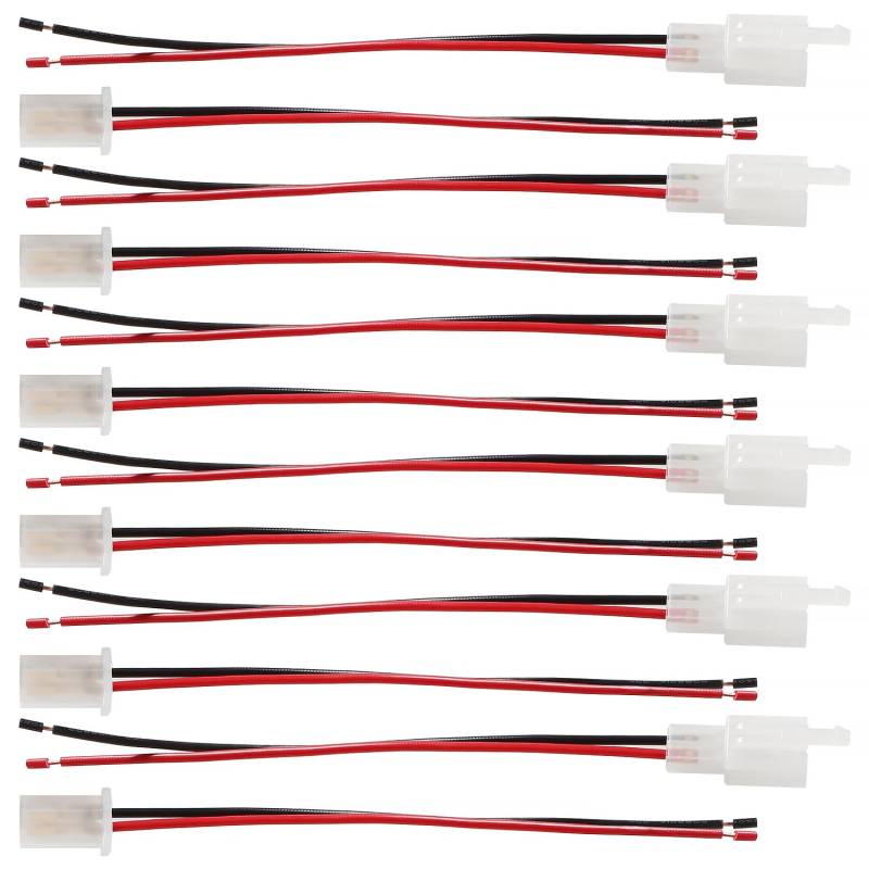 YIXISI 6 Paar 2.8mm 2 Pin Automotive Elektrokabel Steckverbinder, Männlich & Weiblich Gehäuse Stecker mit 140mm 20 AWG Kabel, für Motorrad, Fahrrad, Auto, Boote, Nylon von YIXISI