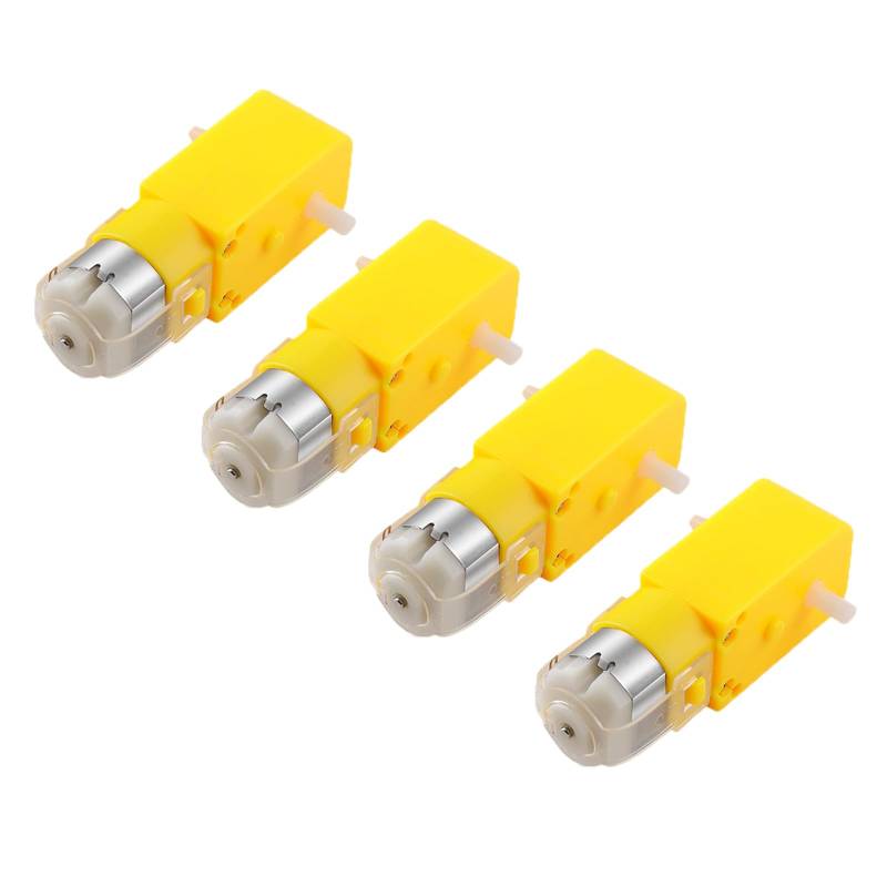Intelligentes Auto-Chassis-Motor mit vier Antrieben, 3-V-Getriebemotor, Doppelwellen-Getriebemotor für Auto-Roboter, 4 Stück von YIZITU