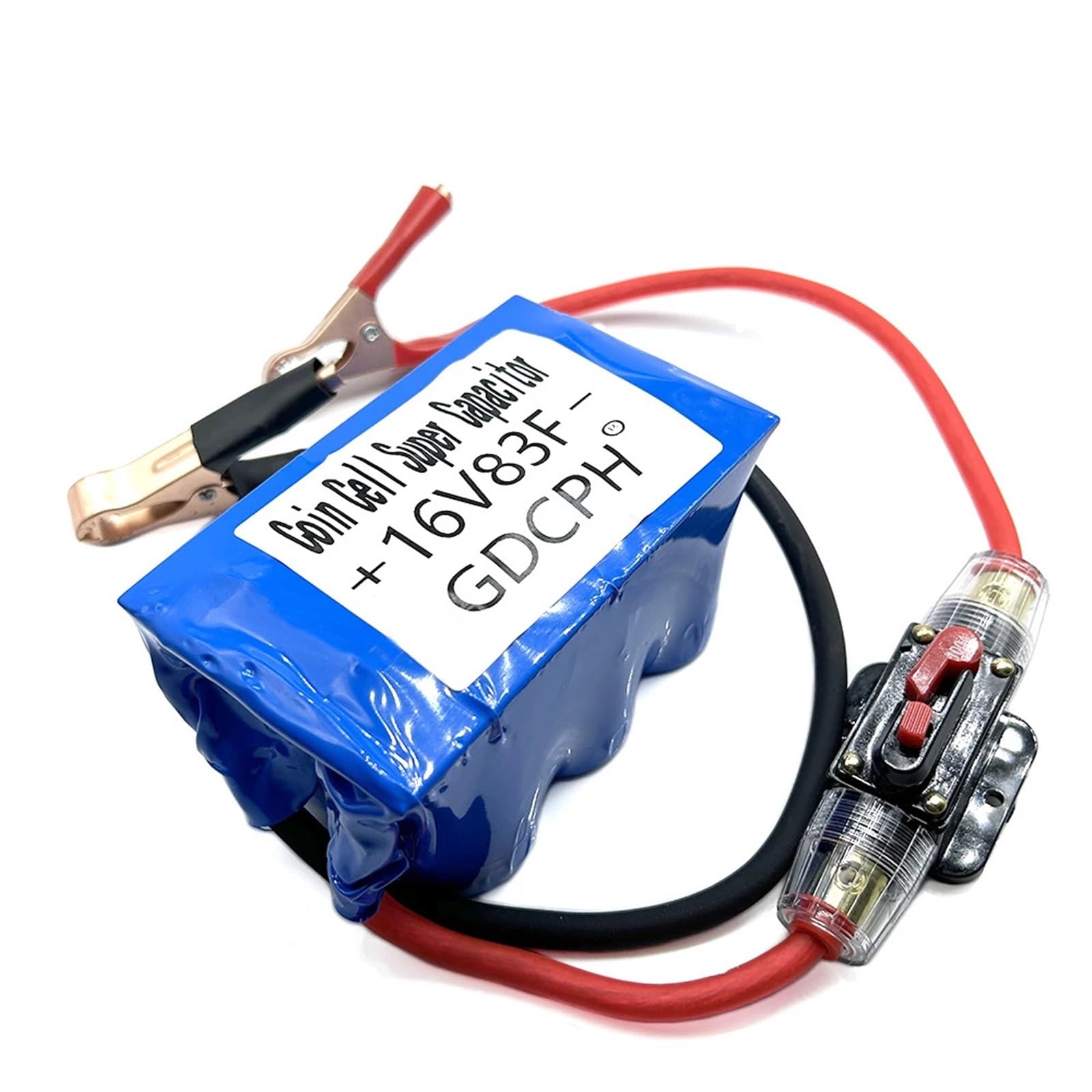16V83F Superkondensator Automobil-Gleichrichtermodul 2,7V500F Superkondensator mit Batterie-Messleitungsklemmen Krokodilklemmen von YJCUCVL