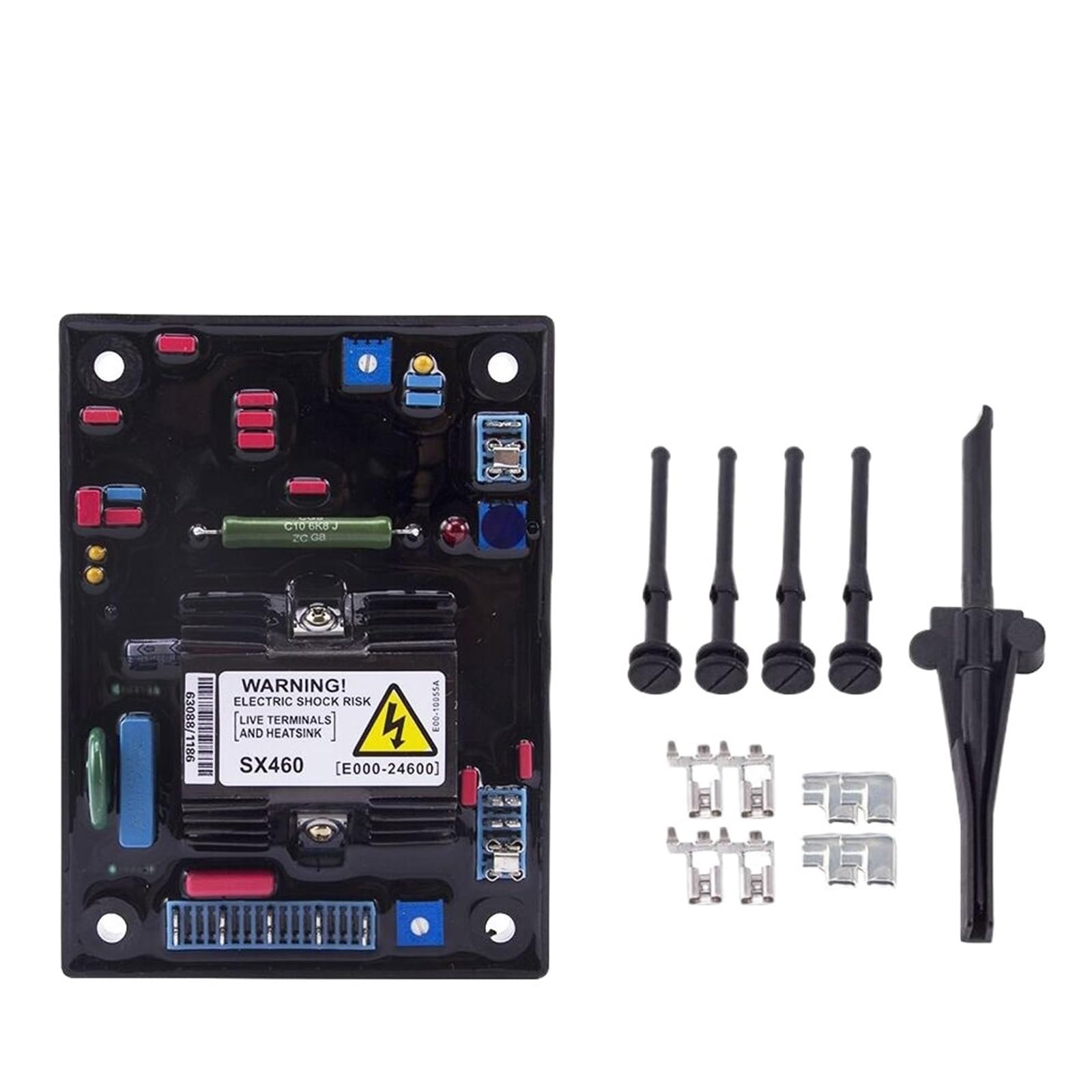 Automatic Voltage Regulator SX460 Diesel Generator Bürstenlosen ac auto spannung regler generator Teile Zubehör universal Automatic Voltage Regulator schaltung for aggregat(Red Soft rubber) von YJCUCVL