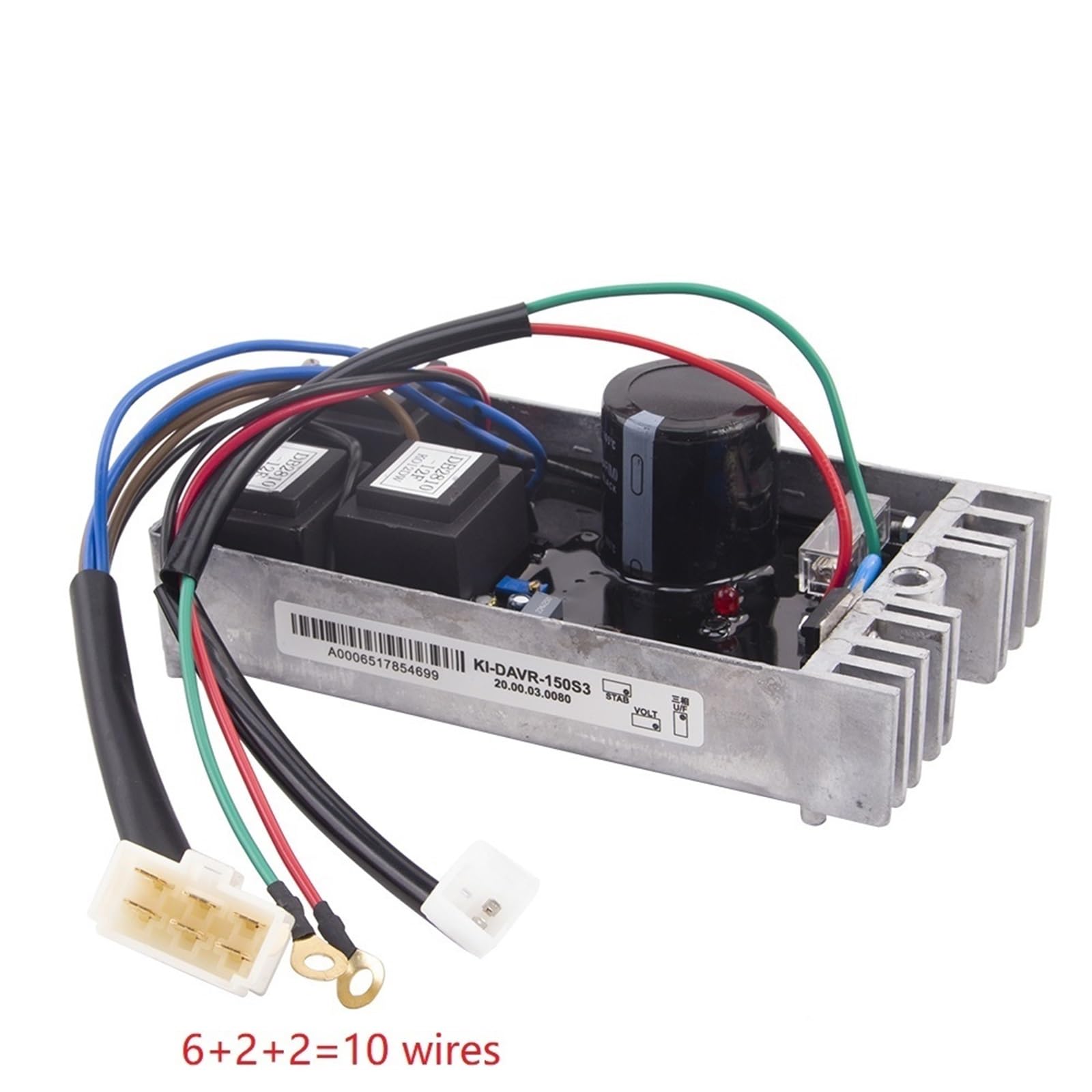 KI-DAVR-150S3 Bürstengenerator Automatischer Spannungsregler Automatischer Spannungsregler 380 V Dreiphasig for 15 KW Aggregat Stabilisator Aluminiumgehäuse(150S3 Aluminum shell) von YJCUCVL