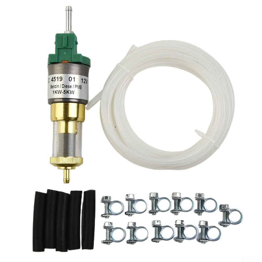12 V Diesel-Lufterhitzer, Kraftstoffpumpen-Set für 1 kW - 5 kW Standheizung, mit abnehmbarem Reinigungsdesign und niedrigem Kraftstoffverbrauch (22 ml) von YJDOORPLAY