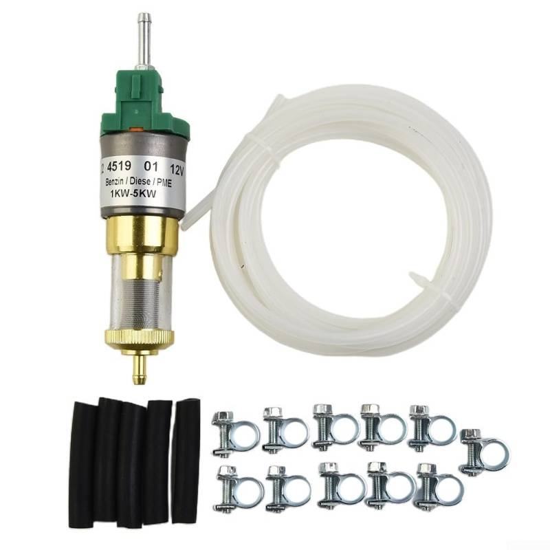 12 V Diesel-Lufterhitzer, Kraftstoffpumpen-Set für 1 kW - 5 kW Standheizung, mit abnehmbarem Reinigungsdesign und niedrigem Kraftstoffverbrauch (22 ml) von YJDOORPLAY