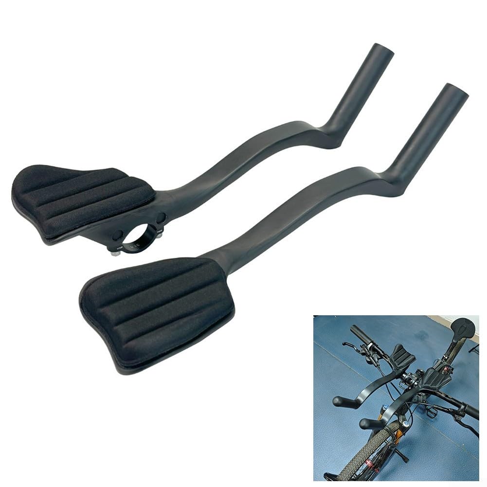 Für TT Bike Rest Lenker aus Kohlefaser, perfekte Passform für 31 8 mm Klemmen, entworfen für komfortable lange Fahrten (Länge 380 mm) von YJDOORPLAY