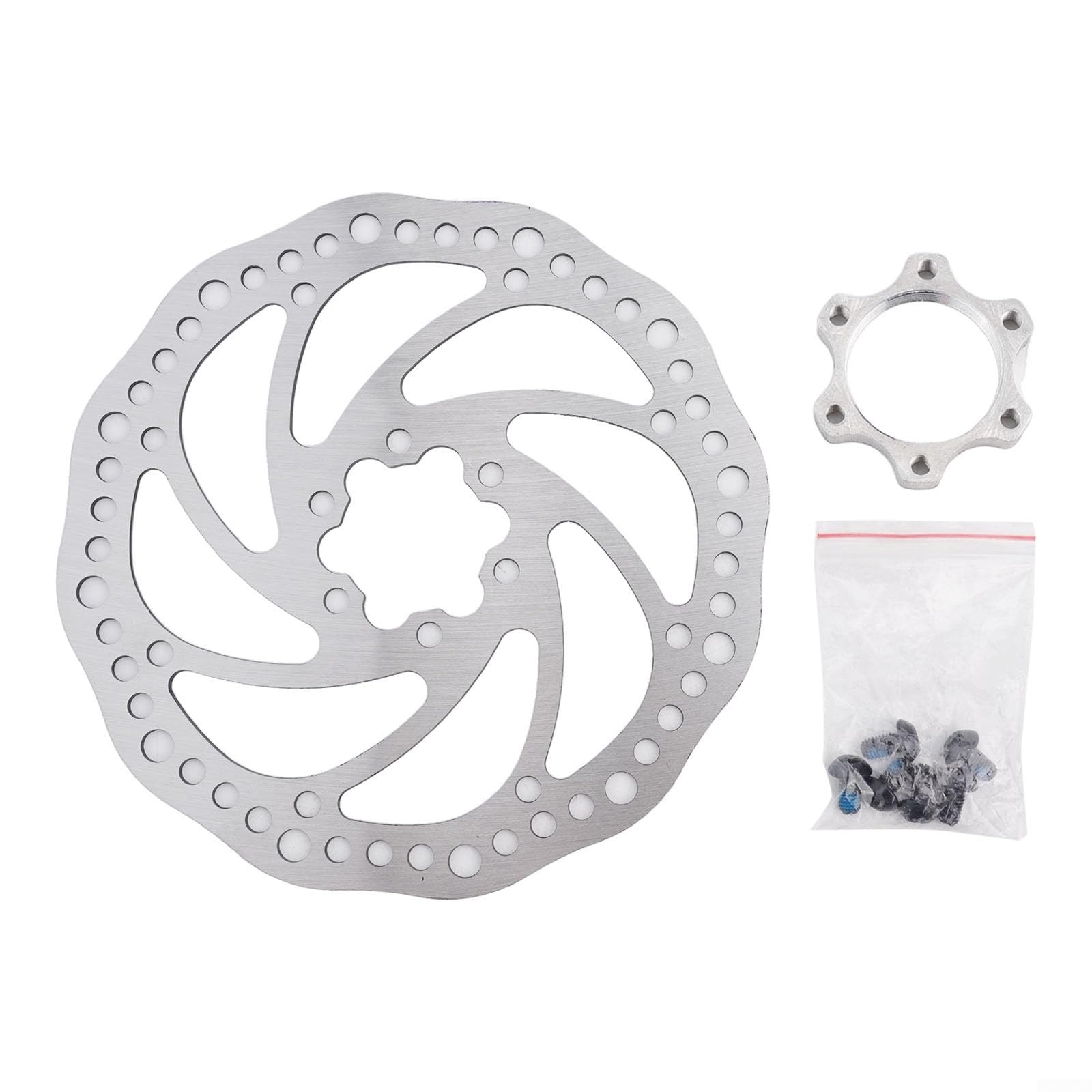 MTB & Road kompatible 160 mm Scheibenbremse für Set mit 6-Loch-Flanschadapter (mit Adapter und Schraube) von YJDOORPLAY