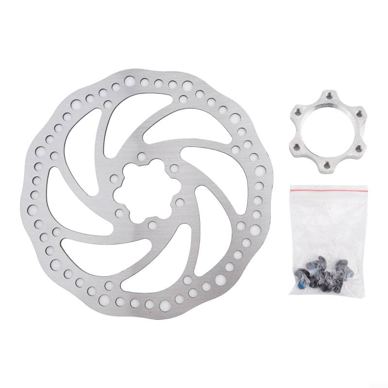 MTB & Road kompatible 160 mm Scheibenbremse für Set mit 6-Loch-Flanschadapter (mit Adapter und Schraube) von YJDOORPLAY