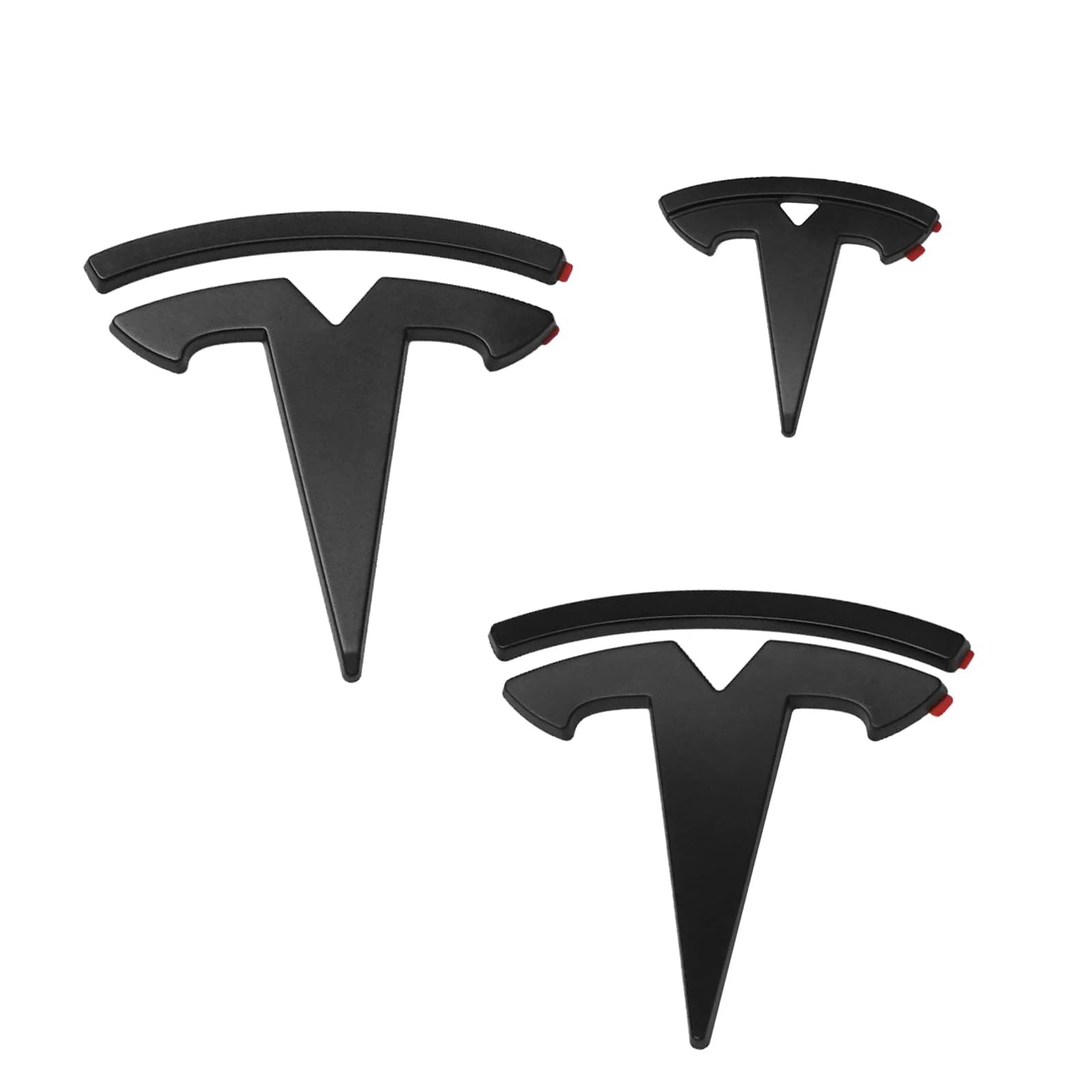 YJMOTOR Fit Model Y Logo-Aufkleber für Vorder- und Hinterkofferraum, Emblem-Abzeichen, Aufkleber für Tesla Model Y-Zubehör (Mattschwarz) von YJMOTOR