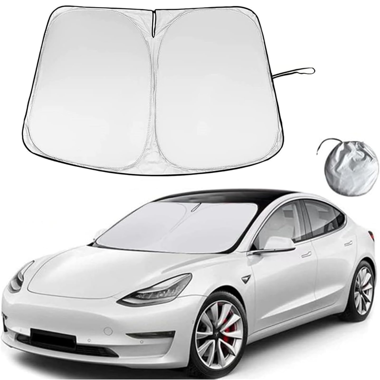 YJMOTOR Windschutzscheiben-Sonnenschutz für Modell 3 Y 2016–2023, Tesla-Auto-Frontscheiben-Visier, blockiert UV-Strahlen und schützt das Innen-Autozubehör YJMOTOR Windschutzscheiben-Sonnenschutz für Modell 3 Y 2016–2023, Tesla-Auto-Frontscheiben-Visier, blockiert UV-Strahlen und schützt das Innen-Autozubehör von YJMOTOR