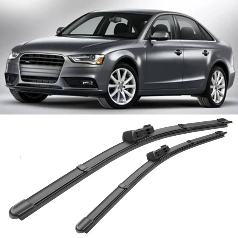 Auto Scheibenwischer für Audi A4 B8 2008-2016 24"+20", Frontwischerblätter Windschutzscheibe Leiser Wischerarm Wischerblatt Scheibenreiniger von YJTYC