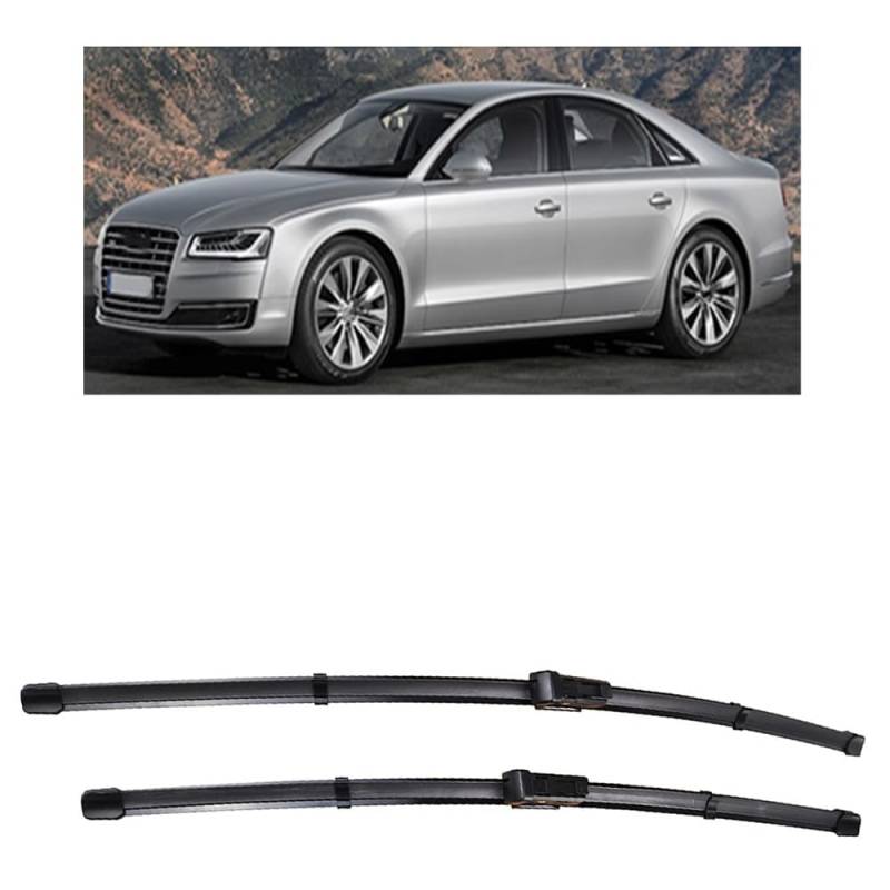 Auto Scheibenwischer für Audi A8 S8 D4 2010-2017 26"+21", Frontwischerblätter Windschutzscheibe Leiser Wischerarm Wischerblatt Scheibenreiniger von YJTYC