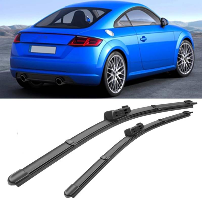 Auto Scheibenwischer für Audi TT Mk3 2014-2017 24"+21", Frontwischerblätter Windschutzscheibe Leiser Wischerarm Wischerblatt Scheibenreiniger von YJTYC