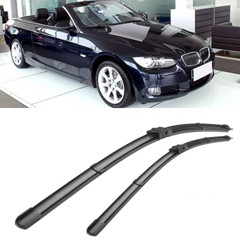 Auto Scheibenwischer für BMW 3 Series E93 2006-2009 24"+17", Frontwischerblätter Windschutzscheibe Leiser Wischerarm Wischerblatt Scheibenreiniger von YJTYC