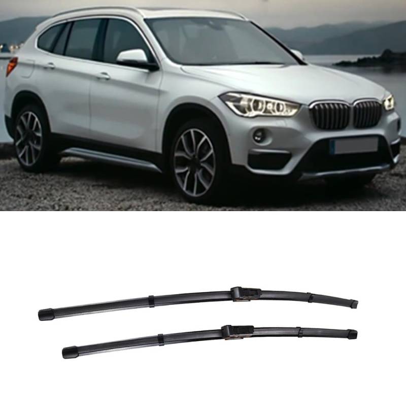 Auto Scheibenwischer für BMW X1 F48 2015-2022 26"+16", Frontwischerblätter Windschutzscheibe Leiser Wischerarm Wischerblatt Scheibenreiniger von YJTYC