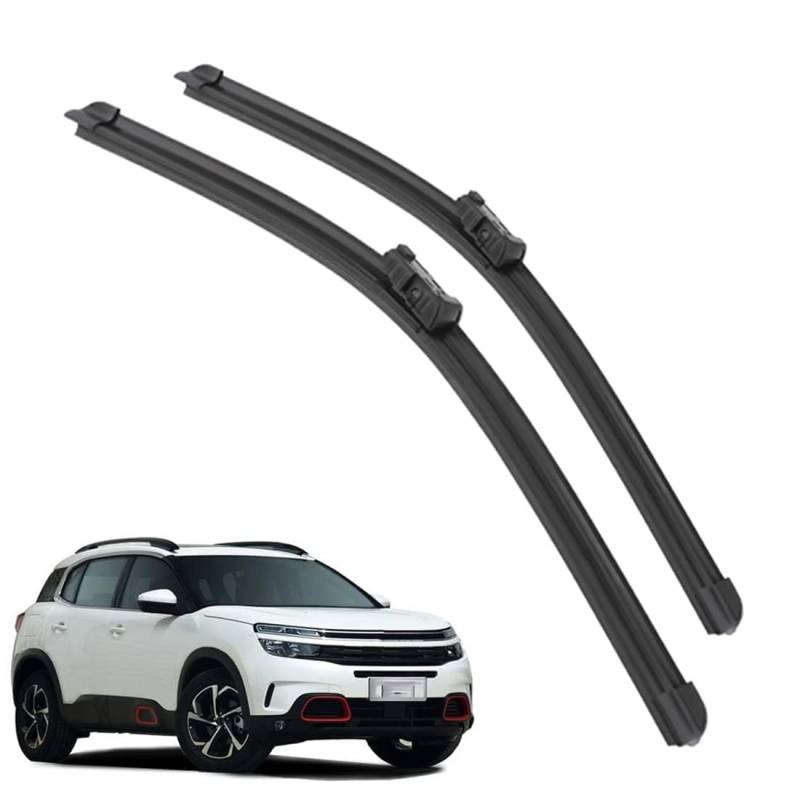 Auto Scheibenwischer für C5 Aircross 2018-2022 700mm+400mm, Frontwischerblätter Windschutzscheibe Leiser Wischerarm Wischerblatt Scheibenreiniger von YJTYC