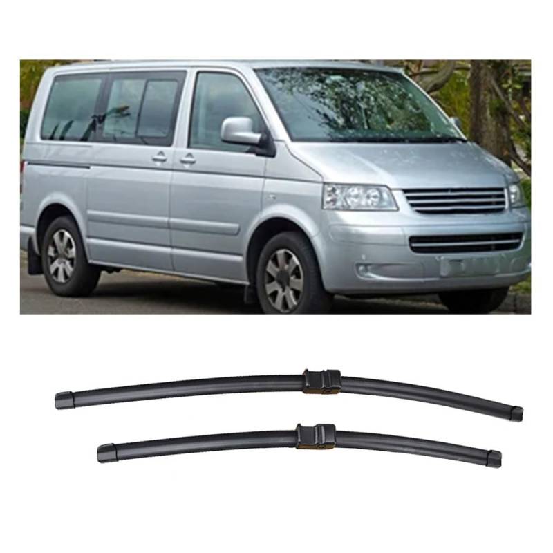 Auto Scheibenwischer für Caravelle Transporter T5 2003-2006 24"+24", Frontwischerblätter Windschutzscheibe Leiser Wischerarm Wischerblatt Scheibenreiniger von YJTYC