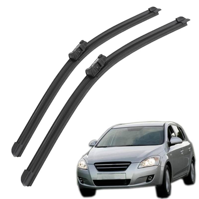 Auto Scheibenwischer für Ceed 2006-2009 600mm+450mm, Frontwischerblätter Windschutzscheibe Leiser Wischerarm Wischerblatt Scheibenreiniger von YJTYC