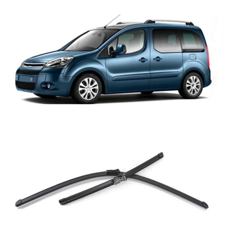 Auto Scheibenwischer für Citroen Berlingo B9 2008-2018 26"+16", Frontwischerblätter Windschutzscheibe Leiser Wischerarm Wischerblatt Scheibenreiniger von YJTYC