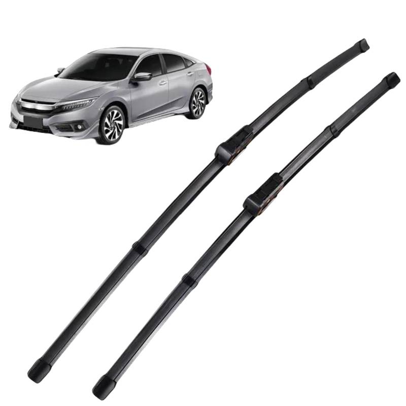 Auto Scheibenwischer für Civic 11 FE FL 2022-2024 24"+19", Frontwischerblätter Windschutzscheibe Leiser Wischerarm Wischerblatt Scheibenreiniger von YJTYC