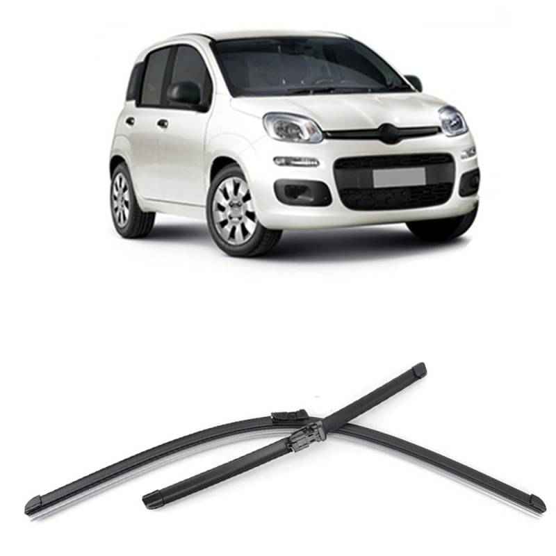 Auto Scheibenwischer für FIAT Panda MK3 2013-2022 24''+15", Frontwischerblätter Windschutzscheibe Leiser Wischerarm Wischerblatt Scheibenreiniger von YJTYC