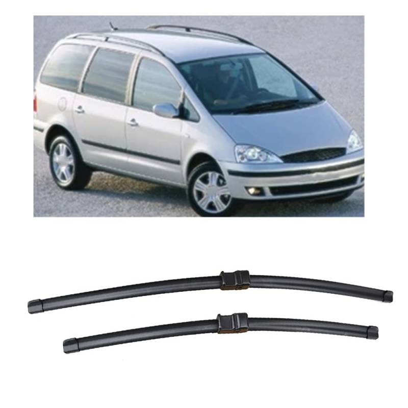 Auto Scheibenwischer für Ford Galaxy MK II 2001-2006, Frontwischerblätter Windschutzscheibe Leiser Wischerarm Wischerblatt Scheibenreiniger von YJTYC