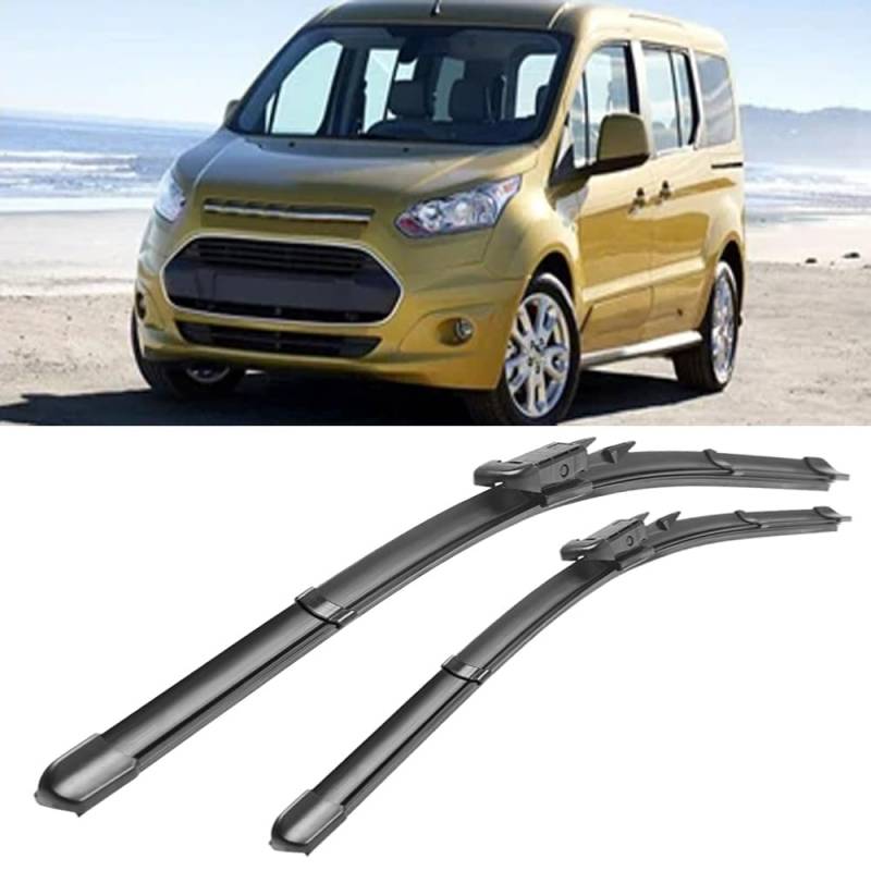 Auto Scheibenwischer für Ford Transit Connect 2014-2016 28"+28, Frontwischerblätter Windschutzscheibe Leiser Wischerarm Wischerblatt Scheibenreiniger von YJTYC