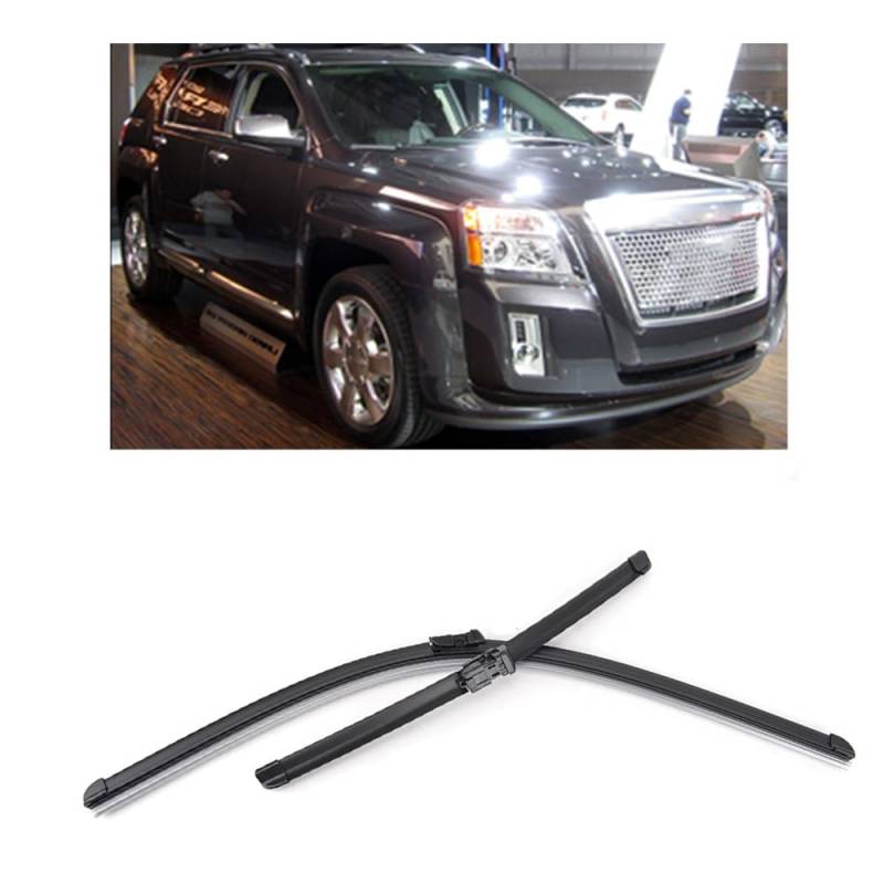 Auto Scheibenwischer für GMC Terrain MK1 2010-2017 24"+17", Frontwischerblätter Windschutzscheibe Leiser Wischerarm Wischerblatt Scheibenreiniger von YJTYC