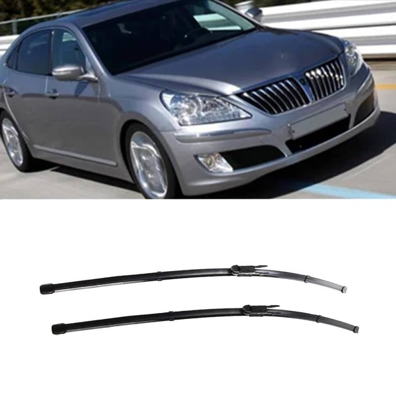 Auto Scheibenwischer für Hyundai Equus 2009-2012 24"+20", Frontwischerblätter Windschutzscheibe Leiser Wischerarm Wischerblatt Scheibenreiniger von YJTYC