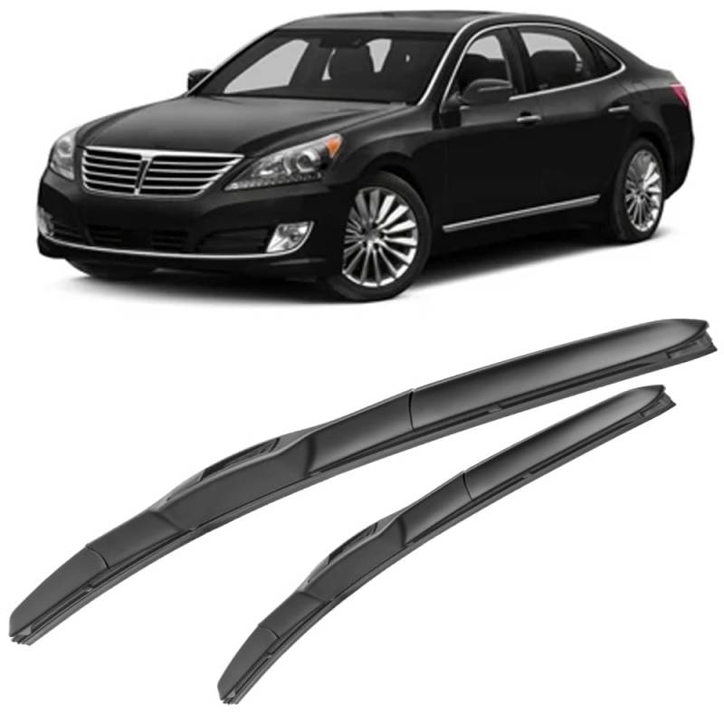 Auto Scheibenwischer für Hyundai Equus 2012-2016 24"+20", Frontwischerblätter Windschutzscheibe Leiser Wischerarm Wischerblatt Scheibenreiniger von YJTYC