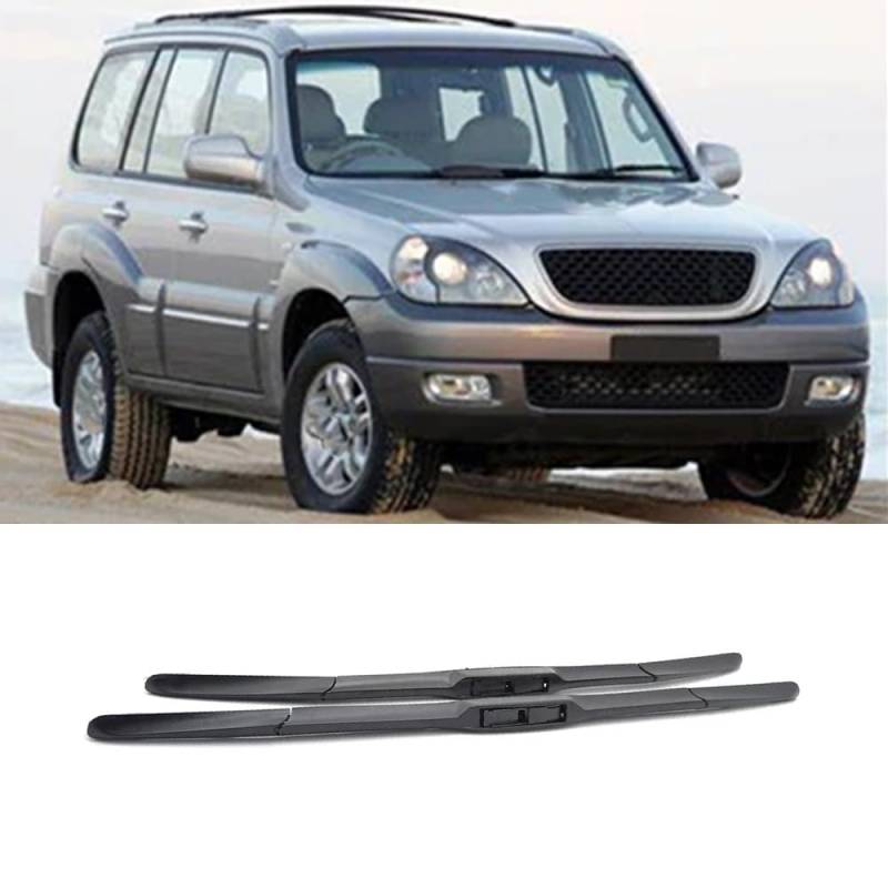 Auto Scheibenwischer für Hyundai Terracan 2001-2007 22"+20", Frontwischerblätter Windschutzscheibe Leiser Wischerarm Wischerblatt Scheibenreiniger von YJTYC